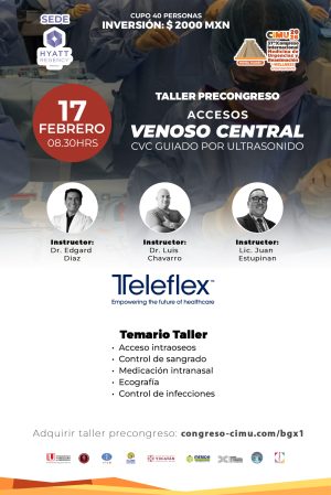 Acceso venoso central CVC guiado por ultrasonido